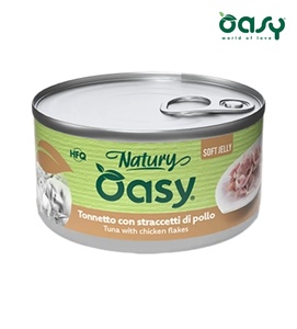 Oasy Natury Tuna with Chicken Flakes Soft in Jelly Cat Wet Food 85 gm
