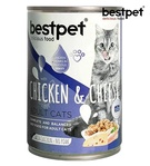 Bestpet Chicken and Cheese Chunks in Gravy Cat Wet Food 400 gm