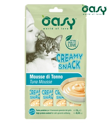 Oasy Tuna Mousse Creamy Cat Treats 15 gm X 4