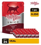 Miglior Gatto Veal Mousse Cat Wet Food 85 gm x 24 pcs