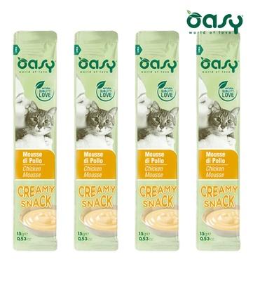 Oasy Chicken Mousse Creamy Cat Treats 15 gm X 4