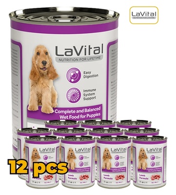 Lavital Lamb Pate Puppy Wet Food 400gm x 12pcs