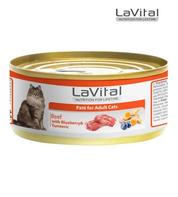 Lavital Beef, Blueberry & Turmeric Cat Wet Food 85gm