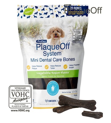ProDen PlaqueOff Vegetable Fusion Mini Dental Care Bones 340 gm
