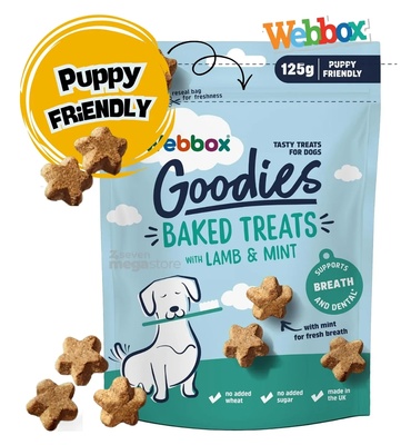 Webbox Goodies Lamb & Mint Baked Dog Treats 125gm