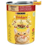 Friskies Beef and Vegetables in Gravy Cat Wet Food 400 gm