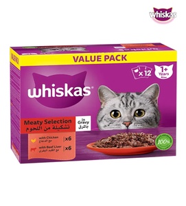 Whiskas Meaty Selection in Gravy 80 gm x 12 pcs