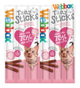 Webbox Salmon and Trout Tasty Sticks Cat Treats 5 gm x 6 pcs