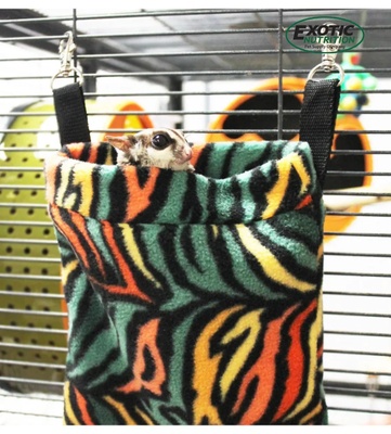 Exotic Nutrition Deluxe Nest Pouch Rainbow Zebra W 7" x H 8"