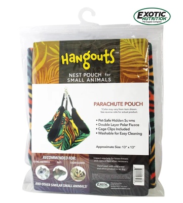 Exotic Nutrition Hangouts Parachute Pouch Rainbow Zebra 12" x 12"
