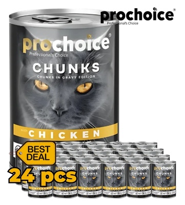Prochoice Chicken Chunks Cat Wet Food 400gm x 24pcs