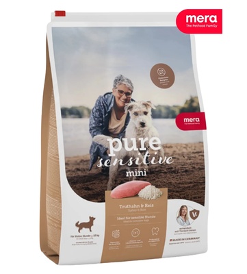 Mera Pure Sensitive Turkey and Rice Mini Dog Dry Food 4kg