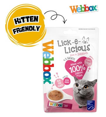 Webbox Lick-e-Licious Salmon Soup Cat Treats 20 gm x 4 pcs