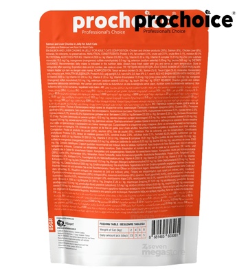 Prochoice Salmon and Liver Chunks Cat Wet Food 85gm