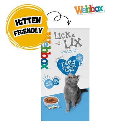Webbox Lick-e-Lix Liver Creamy Cat Treats 15 gm x 5 pcs