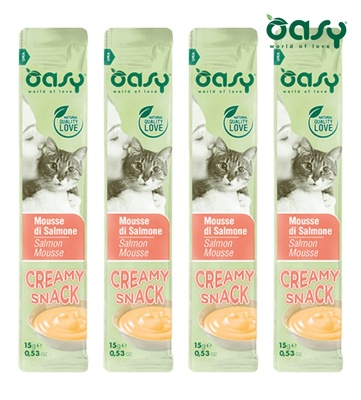 Oasy Salmon Mousse Creamy Cat Treats 15 gm X 4