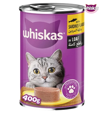 Whiskas Sardines in Loaf Cat Wet Food 400 gm