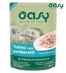 Oasy Natural Tuna with Shrimp in Soft Jelly Cat Wet Food 70 gm