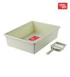 Urban Pets Cat Litter Tray with Scoop Green Medium 38 x 28 cm
