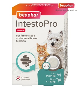 Beaphar IntestoPro Anti Diarrhea Tablet Small Cat and Dog 20 Tabs