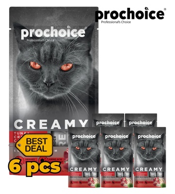 Prochoice Tuna, Cranberry and Catnip Creamy Cat Treats 60gm x 6pcs