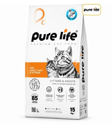Pure Life Salmon Cat and Kitten Dry Food 15kg