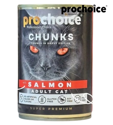 Prochoice Salmon Chunks Cat Wet Food 400gm