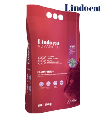 Lindocat Advanced Unscented Clumping+ Cat Litter 10L