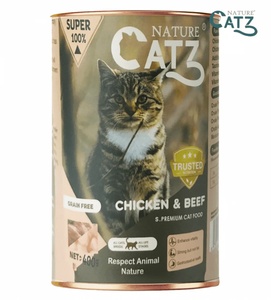 Nature Catz Chicken and Beef Pate Cat Wet Food 375 gm x 12 pcs