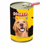 Dog & Co Chicken and Turkey Chunks Dog Wet Food 405 gm x 24 pcs