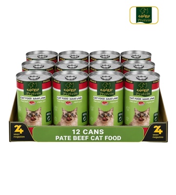 Protein Beef Pate Cat Wet Food 400gm x 12pcs
