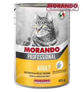 Morando Professional Chicken and Turkey Chunks Cat Wet Food 405 gm