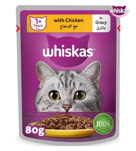 Whiskas 1+ Chicken in Gravy Cat Wet Food 80 gm