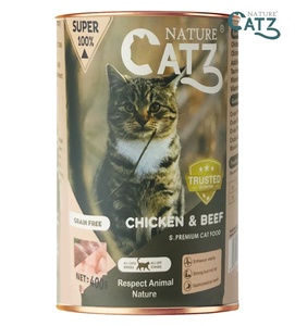 Nature Catz Chicken and Beef Pate Cat Wet Food 375 gm