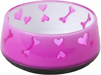 All For Paws Dog Love Bowl  Pink M