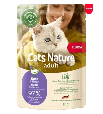 Mera Cats Nature Duck and Chicken Cat Wet Food 85gm