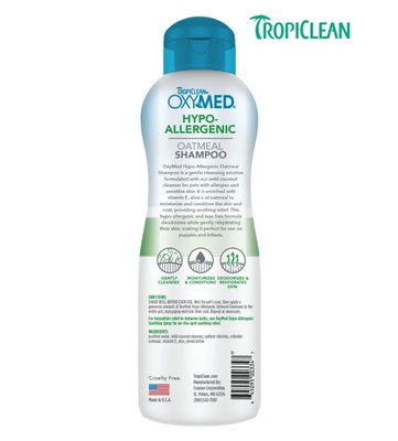 TropiClean OxyMed Hypoallergenic Cats and Dogs Shampoo 592 ml