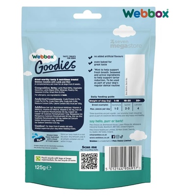Webbox Goodies Lamb & Mint Baked Dog Treats 125gm