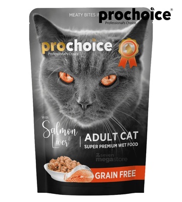 Prochoice Salmon and Liver Chunks Cat Wet Food 85gm x 12pcs