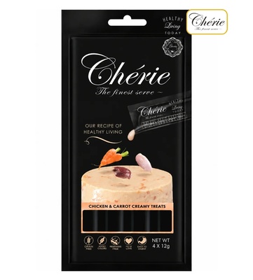 Cherie Healthy Living Chicken and Carrot Creamy Cat Treats 48gm