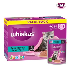 Whiskas Value Pack Junior Tuna Flavour in Jelly Kitten Wet Food 80 gm x 12 pcs