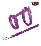Trixie Cat Harness with Leash Purple