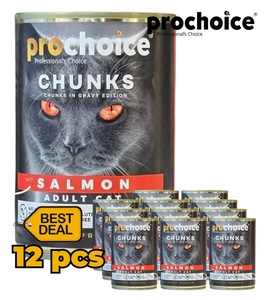 Prochoice Salmon Chunks Cat Wet Food 400gm x 12 pcs