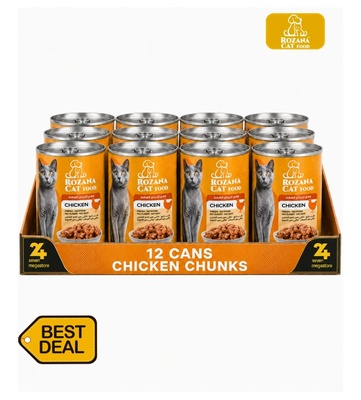 Rozana Chicken Chunks Cat Wet Food 400gm x 12pcs