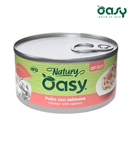 Oasy Natury Chicken with Salmon Soft in Jelly Cat Wet Food 85 gm