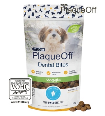 ProDen PlaqueOff Veggie Flavour Dental Bites for Small Dogs 60 gm