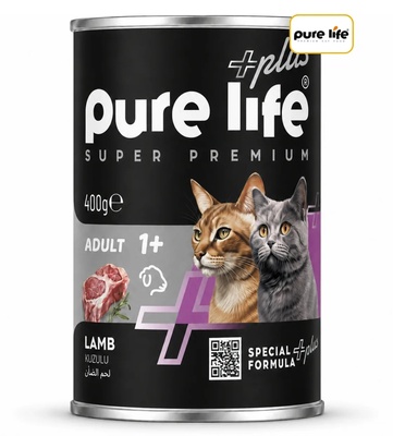 Pure Life Plus Lamb Chunks in Gravy Cat Wet Food 400gm