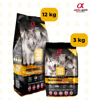 Alpha Spirit Poultry Chicken, Turkey with Duck Dog Dry Food 12 kg