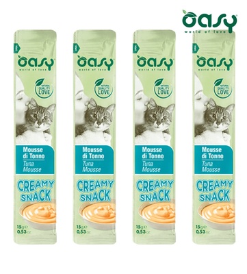 Oasy Tuna Mousse Creamy Cat Treats 15 gm X 4