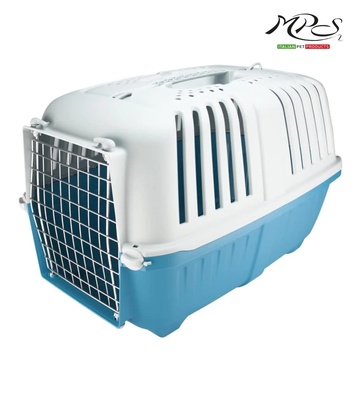 MPS2 Pratiko 1 Baby Blue Small Metal Pet Carrier